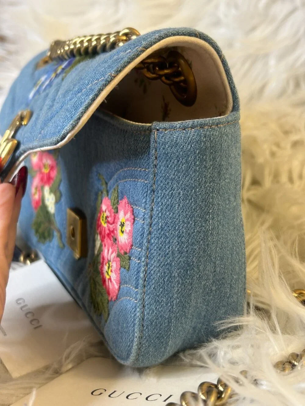 Special Edition: Gucci Embroidered Denim GG Marmont Mini